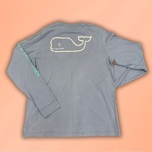 Girls 18 Vineyard Vines Grey Long Sleeve